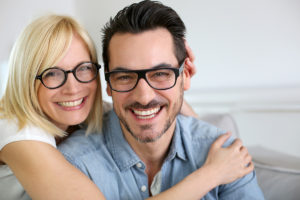 Couple with glasses.